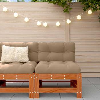 ARDEBO.de - Garten Mittelssofa Massives Kiefernholz Wachsbraun