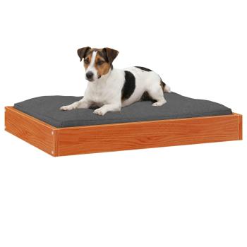 Hundebett Wachsbraun 72 x 54 x 9 cm Massivholz Kiefer