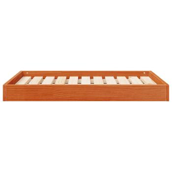 Hundebett Wachsbraun 92 x 64 x 9 cm Massivholz Kiefer