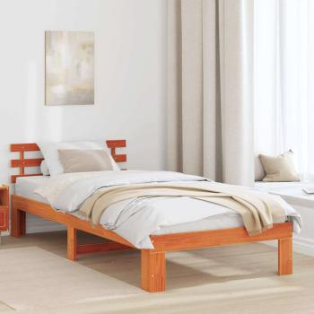 ARDEBO.de - Bettrahmen Wachsbraun 90 x 190 cm Massives Kiefernholz