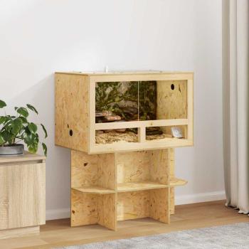 ARDEBO.de - Terrarium Braun 80 x 50 x 50 cm OSB