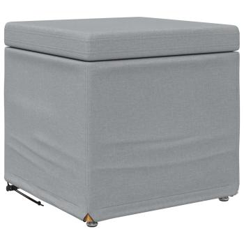 Hocker Hellgrau 41 x 41 x 40 cm Stoff und Pressholz