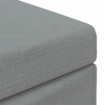 Hocker Hellgrau 41 x 41 x 40 cm Stoff und Pressholz