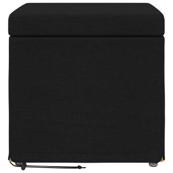 Hocker Schwarz 41 x 41 x 40 cm Stoff und Pressholz