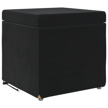 Hocker Schwarz 41 x 41 x 40 cm Samt und Engineering Holz
