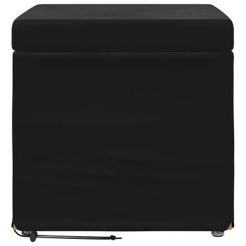 Hocker Schwarz 41 x 41 x 40 cm Samt und Engineering Holz