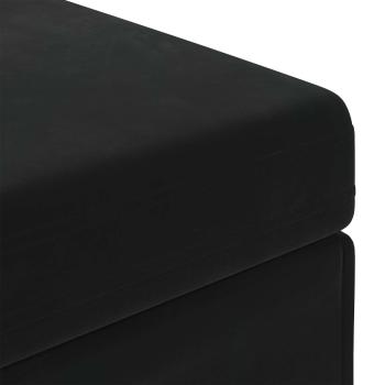 Hocker Schwarz 41 x 41 x 40 cm Samt und Engineering Holz