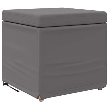 Hocker Grau 41 x 41 x 40 cm Kunstleder und Engineering Holz