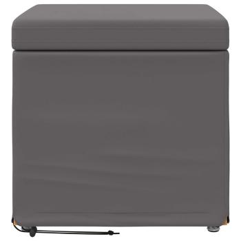 Hocker Grau 41 x 41 x 40 cm Kunstleder und Engineering Holz