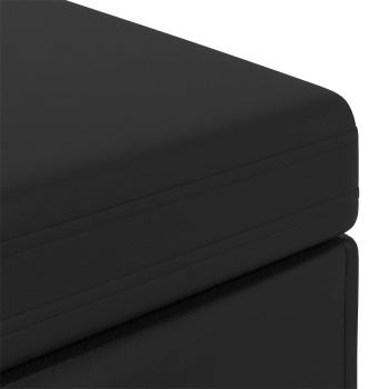 Hocker Schwarz 41 x 41 x 40 cm Kunstleder und Engineering Holz