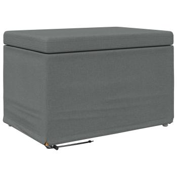 Hocker Dunkelgrau 61 x 41 x 40 cm Stoff und Pressholz