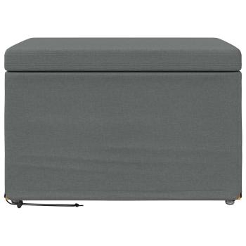 Hocker Dunkelgrau 61 x 41 x 40 cm Stoff und Pressholz
