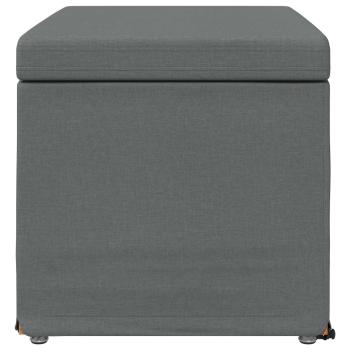 Hocker Dunkelgrau 61 x 41 x 40 cm Stoff und Pressholz