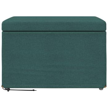 Hocker Dunkelgrün 61 x 41 x 40 cm Stoff und Pressholz