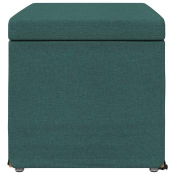 Hocker Dunkelgrün 61 x 41 x 40 cm Stoff und Pressholz