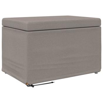 Hocker Taupe 61 x 41 x 40 cm Stoff und Pressholz
