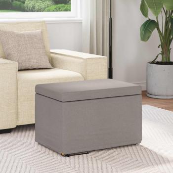Hocker Taupe 61 x 41 x 40 cm Stoff und Pressholz