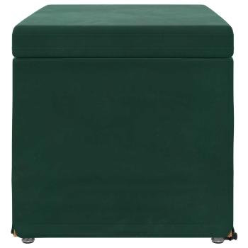 Hocker Dunkelgr?n 61 x 41 x 40 cm Samt und Engineering Holz