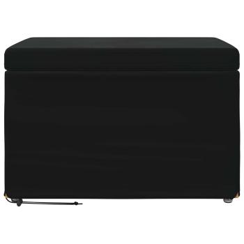 Hocker Schwarz 61 x 41 x 40 cm Samt und Engineering Holz