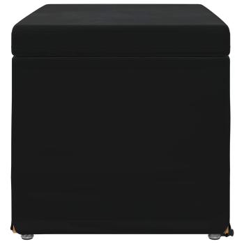 Hocker Schwarz 61 x 41 x 40 cm Samt und Engineering Holz