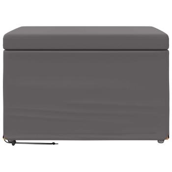 Hocker Grau 61 x 41 x 40 cm Kunstleder und Engineering Holz