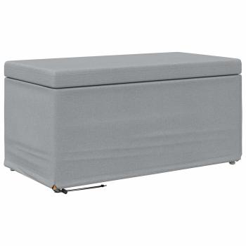 Hocker Hellgrau 81 x 41 x 40 cm Stoff und Pressholz