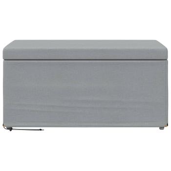 Hocker Hellgrau 81 x 41 x 40 cm Stoff und Pressholz