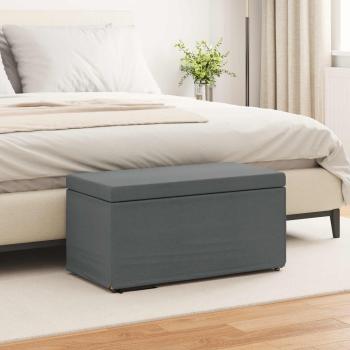 ARDEBO.de - Hocker Dunkelgrau 81 x 41 x 40 cm Stoff und Pressholz