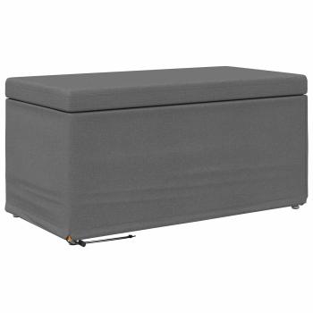 Hocker Dunkelgrau 81 x 41 x 40 cm Stoff und Pressholz