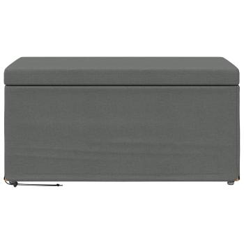 Hocker Dunkelgrau 81 x 41 x 40 cm Stoff und Pressholz