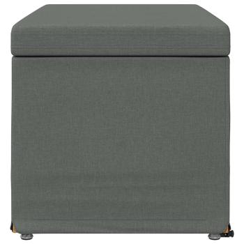 Hocker Dunkelgrau 81 x 41 x 40 cm Stoff und Pressholz