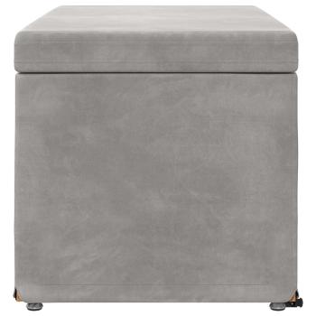 Hocker Hellgrau 81 x 41 x 40 cm Samt und Engineering Holz