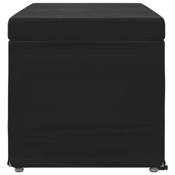 Hocker Schwarz 81 x 41 x 40 cm Samt und Engineering Holz