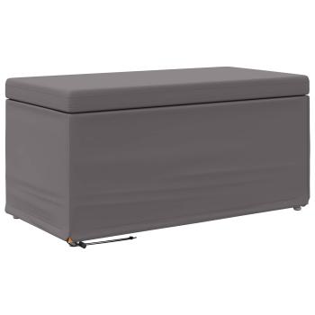 Hocker Grau 81 x 41 x 40 cm Kunstleder und Engineering Holz