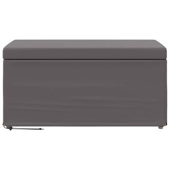 Hocker Grau 81 x 41 x 40 cm Kunstleder und Engineering Holz