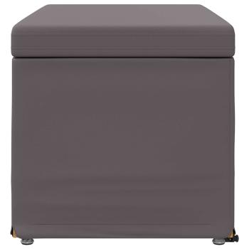 Hocker Grau 81 x 41 x 40 cm Kunstleder und Engineering Holz