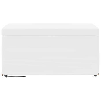 Hocker Wei? 81 x 41 x 40 cm Kunstleder und Engineering Holz