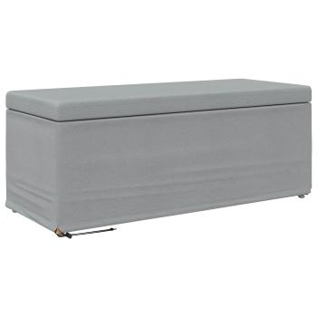 Hocker Hellgrau 101 x 41 x 40 cm Stoff und Pressholz