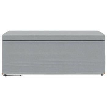 Hocker Hellgrau 101 x 41 x 40 cm Stoff und Pressholz
