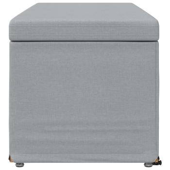 Hocker Hellgrau 101 x 41 x 40 cm Stoff und Pressholz