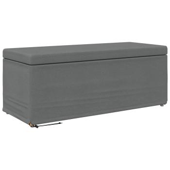 Hocker Dunkelgrau 101 x 41 x 40 cm Stoff und Pressholz