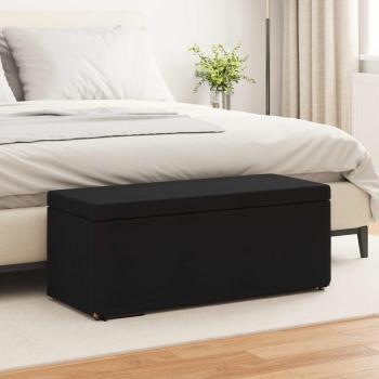 ARDEBO.de - Hocker Schwarz 101 x 41 x 40 cm Stoff und Pressholz