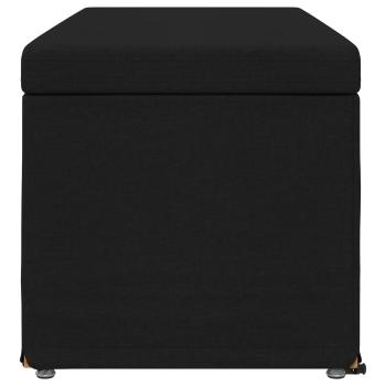 Hocker Schwarz 101 x 41 x 40 cm Stoff und Pressholz