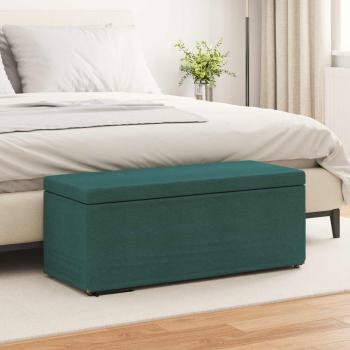 ARDEBO.de - Hocker Dunkelgr?n 101 x 41 x 40 cm Stoff und Pressholz