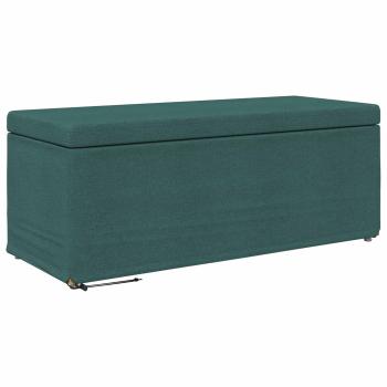 Hocker Dunkelgr?n 101 x 41 x 40 cm Stoff und Pressholz
