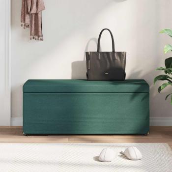 Hocker Dunkelgr?n 101 x 41 x 40 cm Stoff und Pressholz