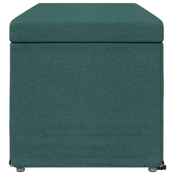 Hocker Dunkelgr?n 101 x 41 x 40 cm Stoff und Pressholz