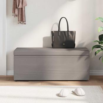 Hocker Taupe 101 x 41 x 40 cm Stoff und Pressholz