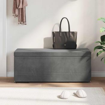 Hocker Dunkelgrau 101 x 41 x 40 cm Samt und Engineering Holz