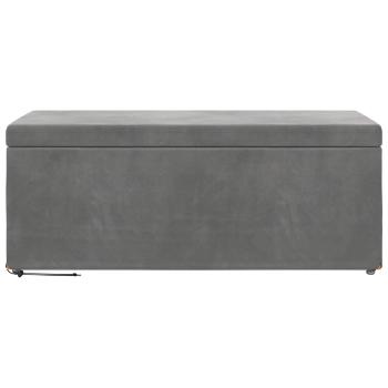 Hocker Dunkelgrau 101 x 41 x 40 cm Samt und Engineering Holz